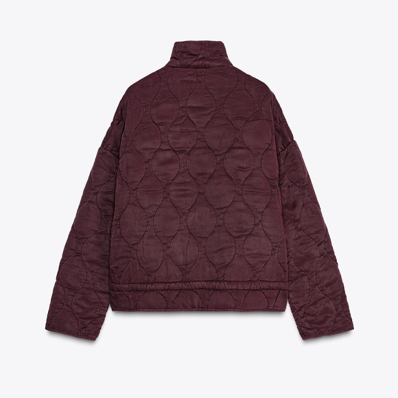 Zara Dark Brown Quilted Puffer Jacket - Picture 4 of 7